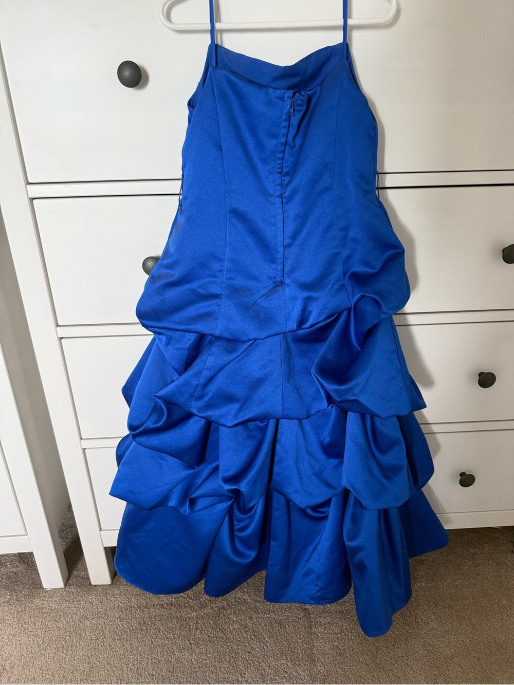 David's Bridal Royal Blue Ruffle Tiered Formal Dress - Girls - Picture 2 of 4